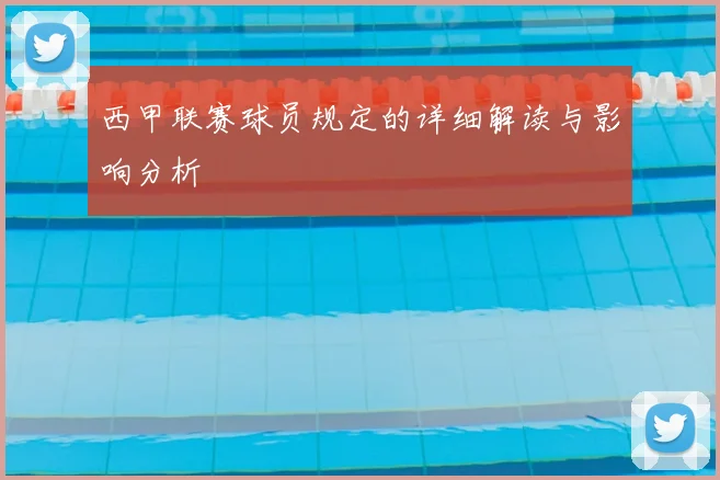 西甲联赛球员规定的详细解读与影响分析